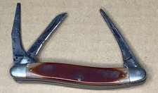 Vintage Schrade Old Timer 1080T Three Blade Pocket Knife Well Used picture