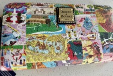 2026 Disney Parks Dooney & Bourke Vintage Park Maps & Icons Wristlet Wallet New picture