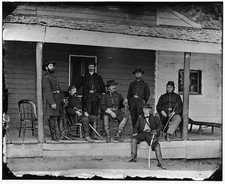 Washington DC Maj Gen Alexander M McCook staff Brightwood 1864 porch photo picture