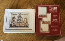 Vintage NIB Sherri Buck Baldwin Teddy Bear Christmas Note Paper Cards & Stamps picture