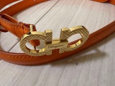 Ferragamo Women Jewelry Salvatore Gancini Belt Orange VHTF Designer Collection P picture