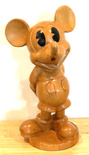 VINTAGE RARE PROTOTYPE 1980s DISNEY MICKEY MOUSE WOOD CARVED 18.5