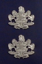 Pennsylvania Coat of Arms Collar Pins Polished Silver LARGE state crest picture
