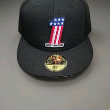 Harley-Davidson New Era 59FIFTY Fitted Cap Hat Black/Gray Brim 7 5/8 picture