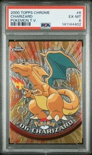 2000 Topps Chrome Pokemon T.V. Charizard #6 PSA 6 picture