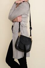 Authentic CHLOE Calfskin Braided Hudson Shoulder Bag - Black with Gold hardware picture