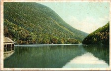 Profile Lake Franconia Notch White Mountains NH WB Cancel WOB Postcard picture