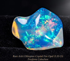 3.35 Ct Rare AAA Floral Flash Crystal Fire Opal 13x10.5mm Natural Unheated IF picture