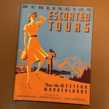 Burlington Escorted Tours 1939 Vintage Brochure Magazine, Pacific Northwest picture