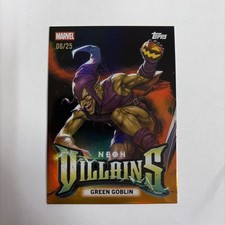 Topps 2026 Marvel Neon Villains Green Goblin Orange Refractor #06/25 CaseHit SSP picture