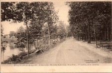 Picturesque Drive-Riverside Park Findlay OH Copyright 1906 Vintage Postcard TPQ1 picture