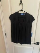 NWT Cute Simply Vera Wang Black Top, Blouse, Shirt Size PS  picture