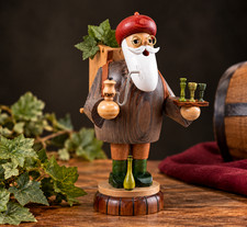 KWO 21027 Wine Dealer German Erzgebirge Incense Smoker Die Bärtigen 19cm picture