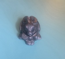 Vintage 1981 Metzke Pewter Rabbit Trinket Box-Well Made-Nice Collectible-2 Inch picture
