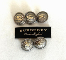 Burberry Brit Lot of 5 Buttons Metal 21 mm and Label Tag picture