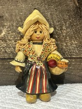 VTG Betsy Huisken DUTCH Polyclay Family Wall Decor Plaques Figurine picture