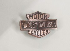 Vintage 1920-1930s Harley Davidson Motorcycle Lapel Pin Bar And Shield RARE picture