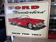 Ford Thunderbird New for 1957 Advertising Metal Sign Desperate Sign Co. picture