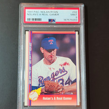 Pacific 1991 Nolan Ryan - #92, Nolan's A Real Gamer, MLB, PSA 9 Graded picture