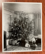 VINTAGE CHRISTMAS TREE ANTIQUE 1926 WINTER PHOTO - 8 x 10  Glossy  Photo picture