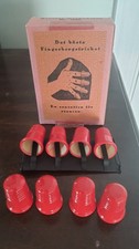 Vintage  Harries Sweden Eight Thimbles Trick-RED Collectible Rare Magic Trick picture