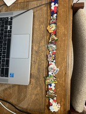 Disney pin Trader Lot Authentic Disney Pins 2014 Pin Lot Of 9 With Landyard picture