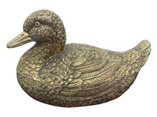Vintage Gucci Brass Figural Duck Lidded Box, 11.5” picture