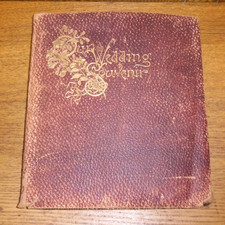 Antique 1888 Wedding Souvenir Book - Harold Corey & Mary Wallace - Newton Mass picture