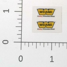 Pair of Weiand Holley Performance Racing Hot Rod Logo Mini Sticker Decals  picture