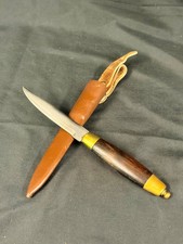 Vintage Erik Frost Mora Sweden Hunting Knife 95mm Blade Leather Sheath 200mm picture