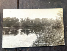Vintage Oxford WI Mill Pond RPPC Postcard Divided Back 1914 Stamp Wisconsin picture