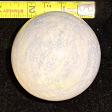 Polished White Blue Calcite Sphere-2” Diameter-Beautiful Decor Piece $20 picture