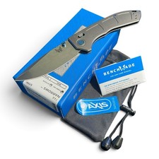 Benchmade 748 Narrows M390 Titanium AXIS Satin Plain Edge Folding EDC Knife picture
