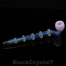 10 in Handmade Soft Pink Rings Gandalf Sherlock Tobacco Smoking Bowl Glass Pipes picture