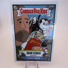 Topps Garbage Pail Kids Look 'n See Bram Stoker Nasty Nick Sticker Card #18A picture