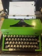 Excellent Vintage 1948 Royal Quiet Arrow Typewriter Serviced Cleaned Army Green picture