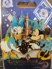 2025 Disney Celebrating 25 Years Pin Event Pin Trader Life Minnie & Daisy LE 500 picture
