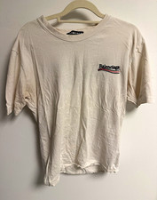 Balenciaga Men's M White Paris Graphic Logo Crew Neck Short Sleeve Cotton Tee picture