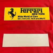 Ferrari New York Wide World of Cars Sticker Sticker Alberto Pedretti Dealer picture