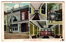 Keith's Theater Portland Maine ME Multiview Interior & Exterior c1900s Postcard picture