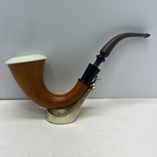 VTG Large Gourd Calabash Meerschaum Style Tobacco Pipe 8” Sherlock Holmes picture