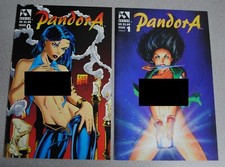 AVATAR PRESS PANDORA #0 and #1, 1997 VARIANT COVERS. Never Read picture