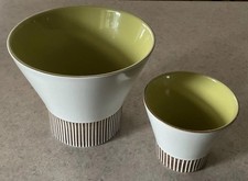 FRIS EDAM :: 1961-69 MCM STUDIO ART POTTERY Set/2 PLANTERS “Cleopatra” HOLLAND picture