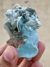 100g Blue Aquamarine Crystal with Muscovite Mica–Natural Specimen Chumar Bakhoor picture