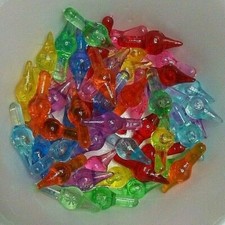 15 Vintage STARBURST Bulbs Ceramic Christmas Tree Lights Star Pegs *READ* picture