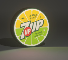 Vintage 7 UP Soda Light Box Retro 3D Wall Decor Kitchen Bar Decor picture