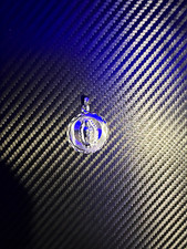 Large Solid 925 Sterling Silver Our Lady of Guadalupe Round Medallion Pendant picture
