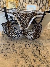 Dolce & Gabbana Leopard Print Mesh Underwired set  Bra 36& Thong S  picture