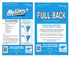 50 sleeves E Gerber Mylites+ 1.42Mil Mylar current Bags  & 50 Full Back Boards picture