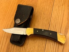 RARE VINTAGE EARLY ISSUE BUCK MICARTA 112 KNIFE USED      N5 picture